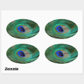 Sticker Ovale Pic bleu indien (Feuille)