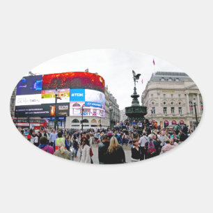 Sticker Ovale Piccadilly Circus - Photo professionnelle