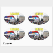 Sticker Ovale Piccadilly Circus - Pro photo (Feuille)