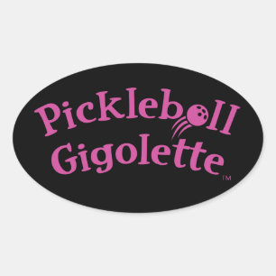 Sticker Ovale Pickleball Gigolette™ Swingrz Swag Court Jester