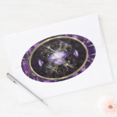 Sticker Ovale Pierre précieuse violette, violette (Enveloppe)