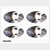 Sticker Ovale Pierrot (Feuille)