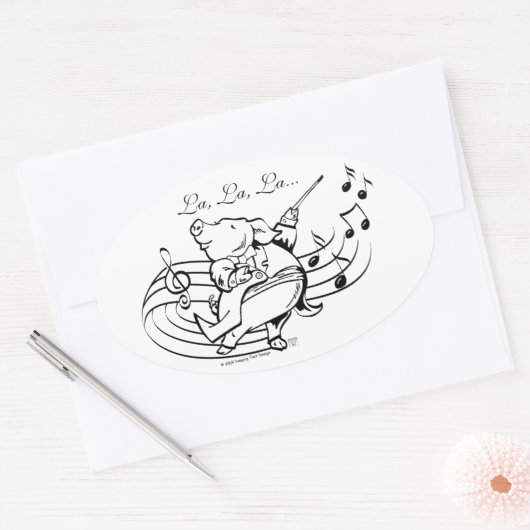 Sticker Ovale Pig Maestro (Enveloppe)