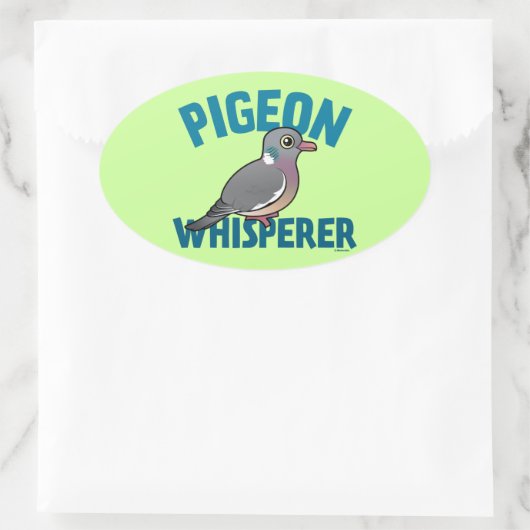 Sticker Ovale Pigeon Whisperer (Sac)