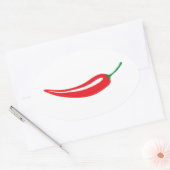 sticker ovale piment rouge (Enveloppe)