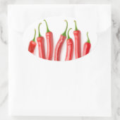 Sticker Ovale Piments rouges (Sac)