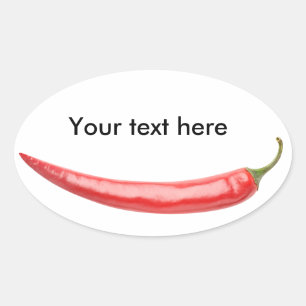 Sticker Ovale Piments rouges