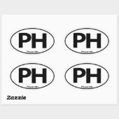 Sticker ovale Pimmit Hills (Feuille)