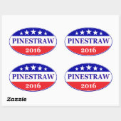 Sticker Ovale PINESTRAW 4 Élection du président 2016 (Feuille)