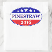 Sticker Ovale PINESTRAW 4 Élection du président 2016 (Sac)