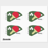 Sticker Ovale Ping Pong (Feuille)
