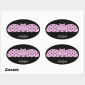 Sticker Ovale Pink Bat Bandage Version 1 (Feuille)
