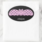 Sticker Ovale Pink Bat Bandage Version 1 (Sac)