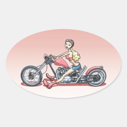 Sticker Ovale Pinky 614 (Devant)