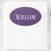 Sticker Ovale Pinstripes pourpres (Sac)