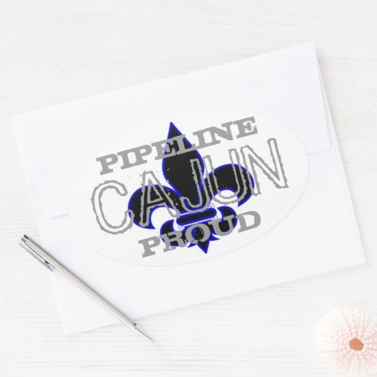 Sticker Ovale Pipeline Cajun (Enveloppe)