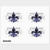Sticker Ovale Pipeline Cajun (Feuille)