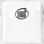 Sticker Ovale piratage interne (Sac)