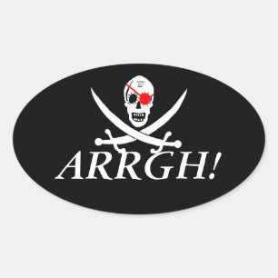 Sticker Ovale Pirate ARRGH
