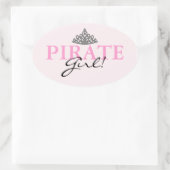 Sticker Ovale Pirate Girl ! (Sac)