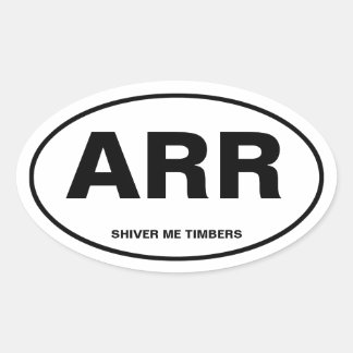 Sticker Ovale Pirate Oval