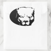 Sticker Ovale Pitbull (Sac)