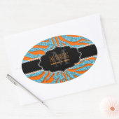 Sticker Ovale PixDezines couleurs zèbre/do-it-yourself (Enveloppe)