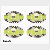 Sticker Ovale PixDezines do-it-yourself polices couleurs, keylim (Feuille)