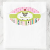 Sticker Ovale PixDezines keylime tourne cupcake/do-it-yourself c (Sac)