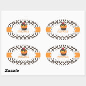 Sticker Ovale PixDezines monaco trellis+cupcake/do-it-yourself c (Feuille)