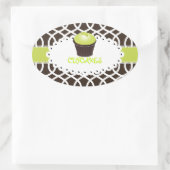 Sticker Ovale PixDezines monaco trellis+cupcake/do-it-yourself c (Sac)