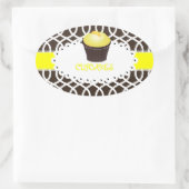 Sticker Ovale PixDezines monaco trellis+cupcake/do-it-yourself c (Sac)