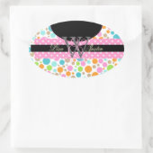 Sticker Ovale PIxDezines Sorbet Dots/do-it-yourself couleurs ! (Sac)