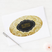 Sticker Ovale PixDezines vintage bélilissimo damask (Enveloppe)