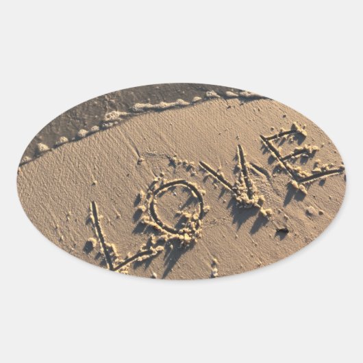 Sticker Ovale Plage (Devant)