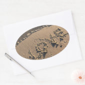Sticker Ovale Plage (Enveloppe)