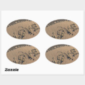 Sticker Ovale Plage (Feuille)