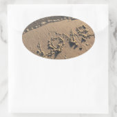 Sticker Ovale Plage (Sac)