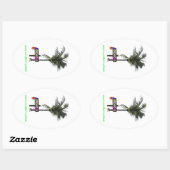 Sticker Ovale plage (Feuille)