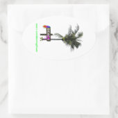 Sticker Ovale plage (Sac)