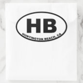 Sticker Ovale Plage de HB Huntington (Sac)