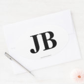 Sticker Ovale Plage de "JB" Jacksonville, adhésifs pour (Enveloppe)