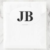 Sticker Ovale Plage de "JB" Jacksonville, adhésifs pour (Sac)