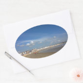 Sticker Ovale Plage de Weymouth (Enveloppe)