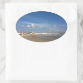 Sticker Ovale Plage de Weymouth (Sac)