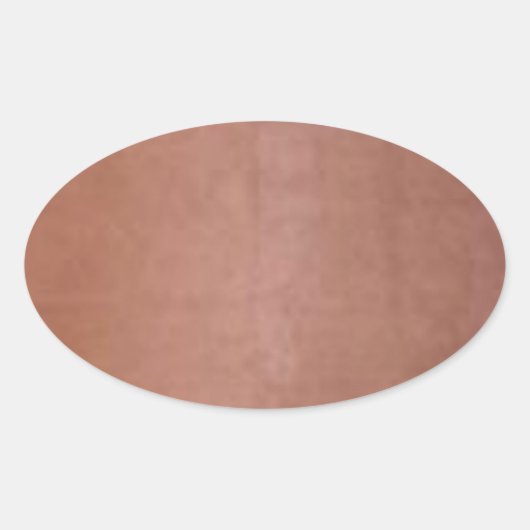 Sticker Ovale Plain Golden Copper Brown (Devant)