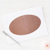 Sticker Ovale Plain Golden Copper Brown (Enveloppe)
