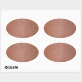 Sticker Ovale Plain Golden Copper Brown (Feuille)