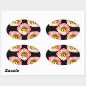 Sticker Ovale Plaisir Floral (Feuille)