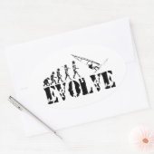 Sticker Ovale Planche à voile Windsurf Evolution Sport Art (Enveloppe)